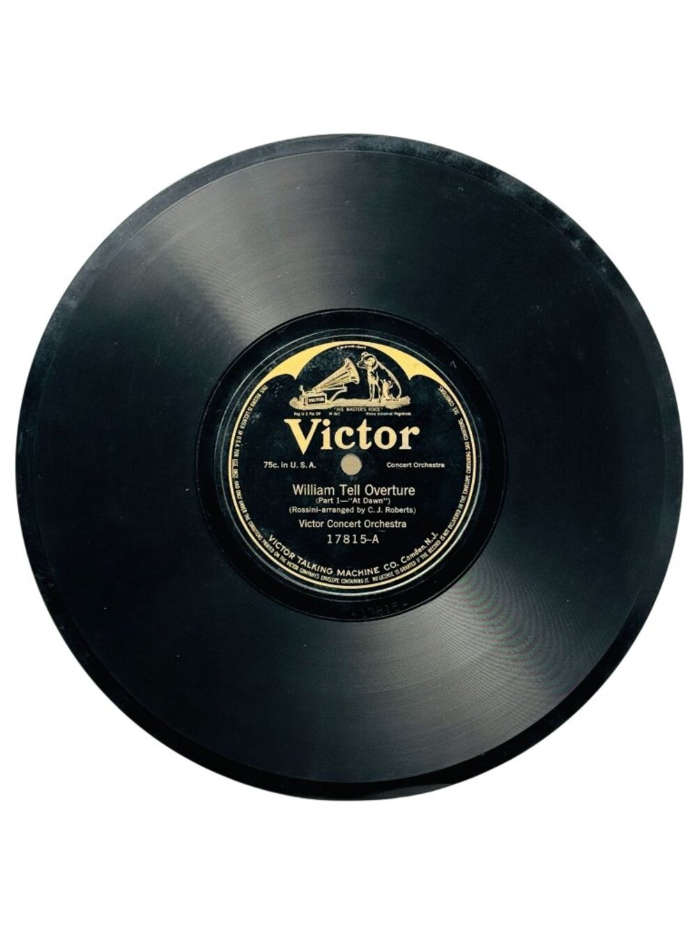 Victor Concert Orchestra William Tell Overture 10in Shellac 78 RPM Victor 17815